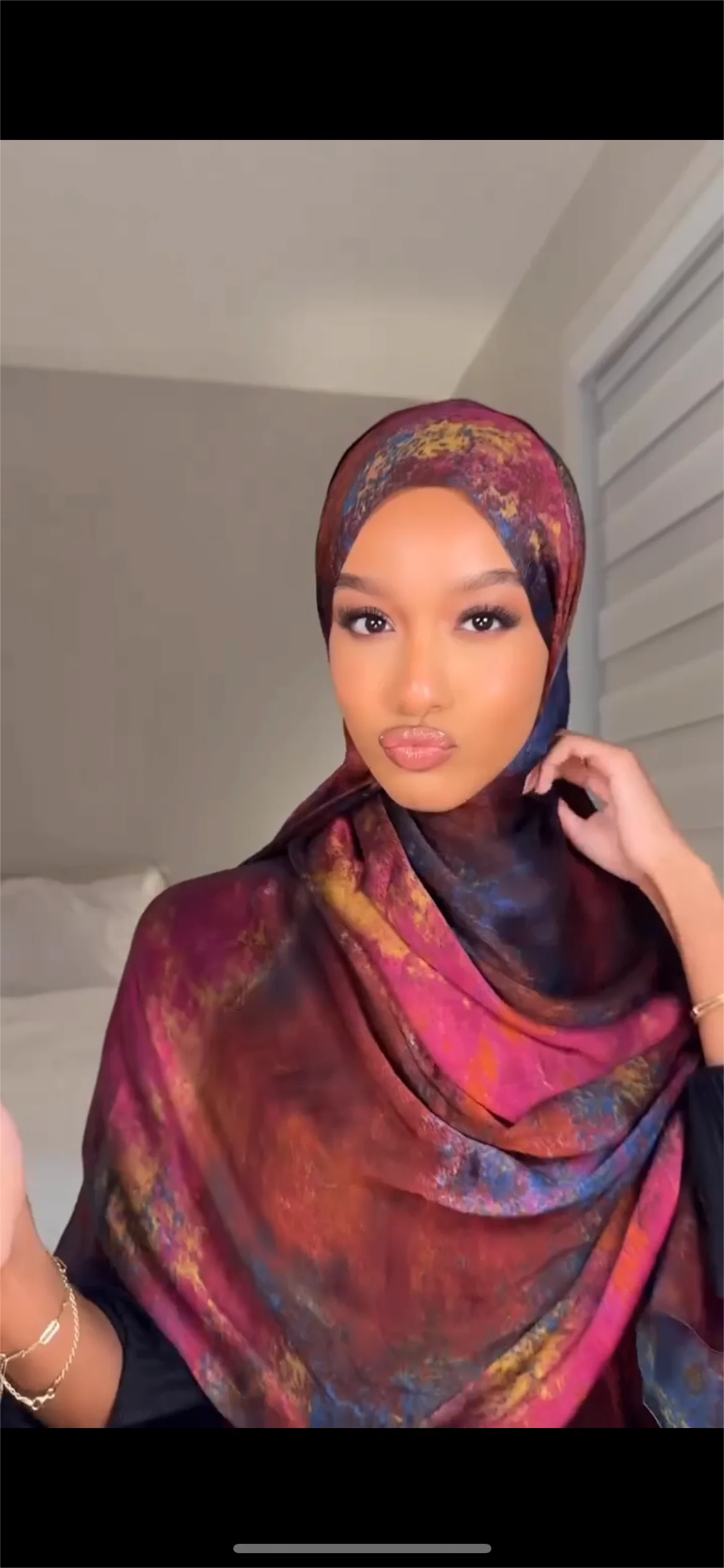 Crinkle Satin Chiffon Abaya Scarf Plain Crepe Fabric