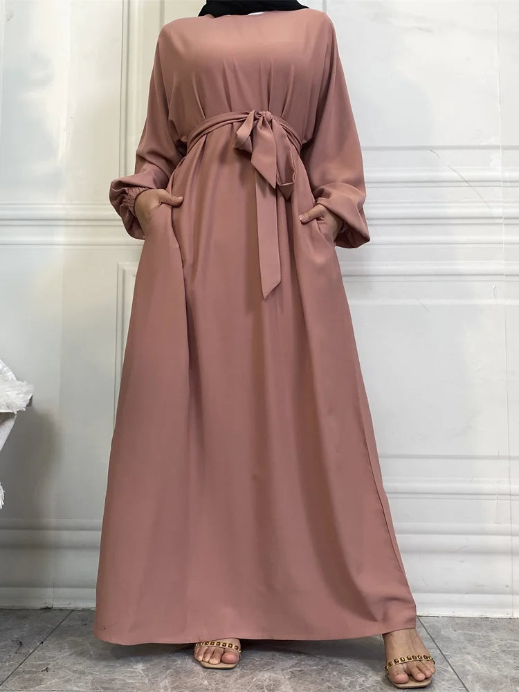Moroccan Kaftan Solid Color Gulf Abayas Long