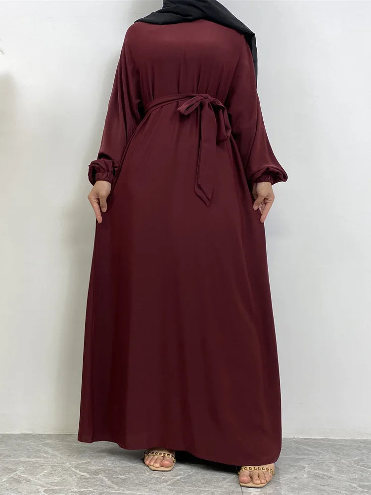 Moroccan Kaftan Solid Color Gulf Abayas Long