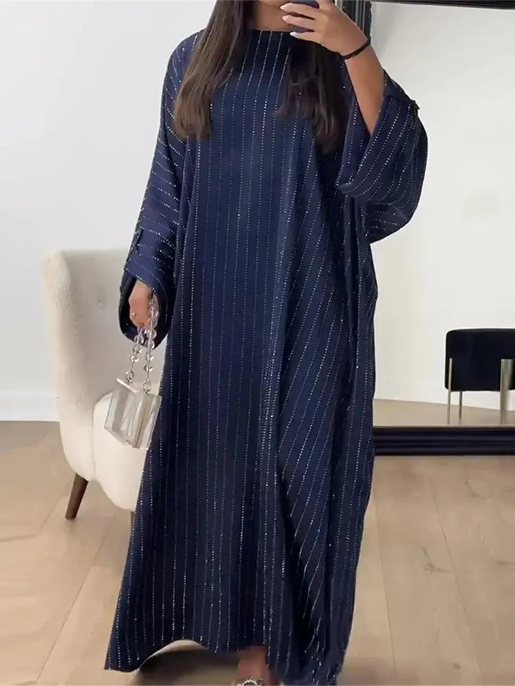 Black Satin Batwing Abaya Luxury e Kaftan