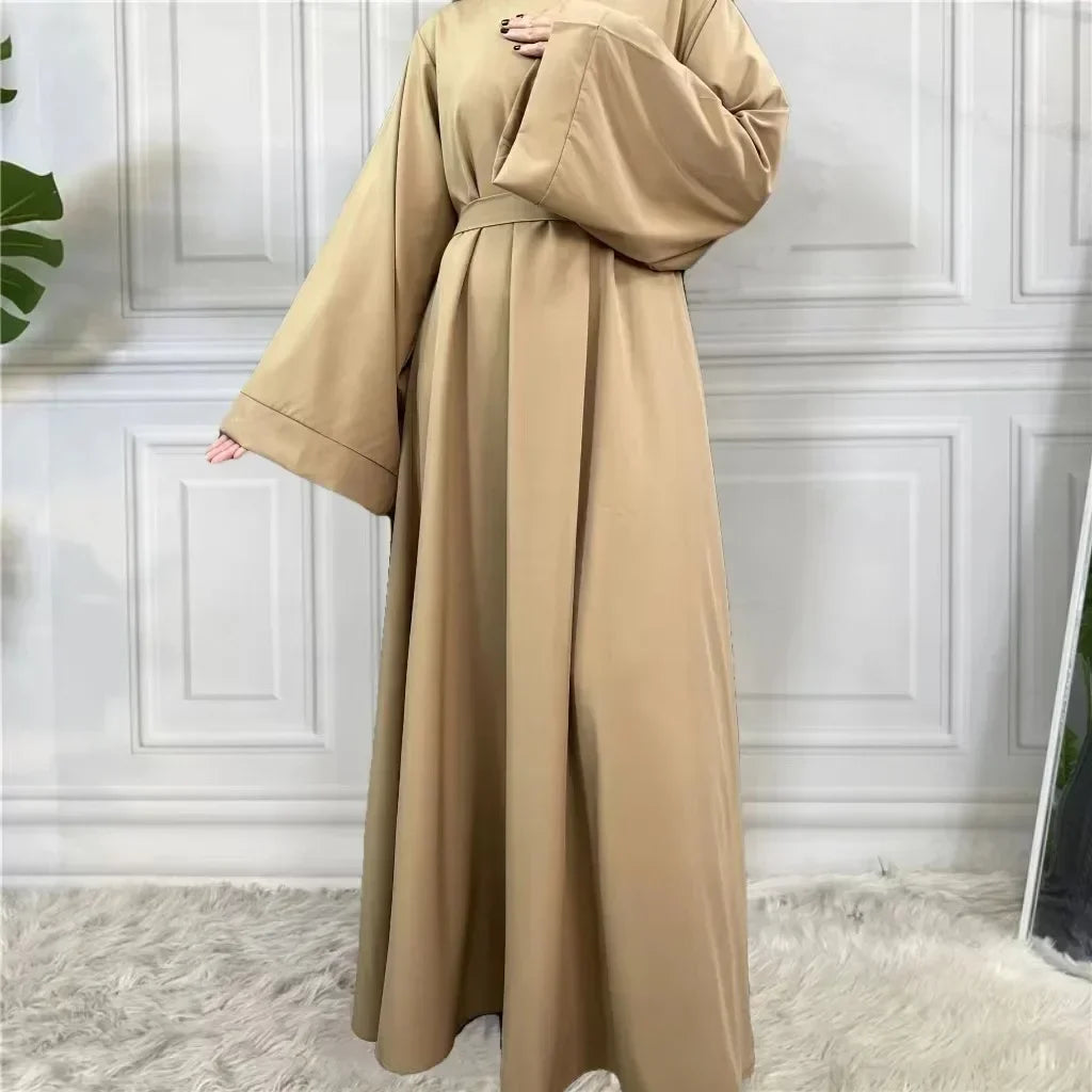 Abayas with Belt Loose Kaftans Full Sleeve