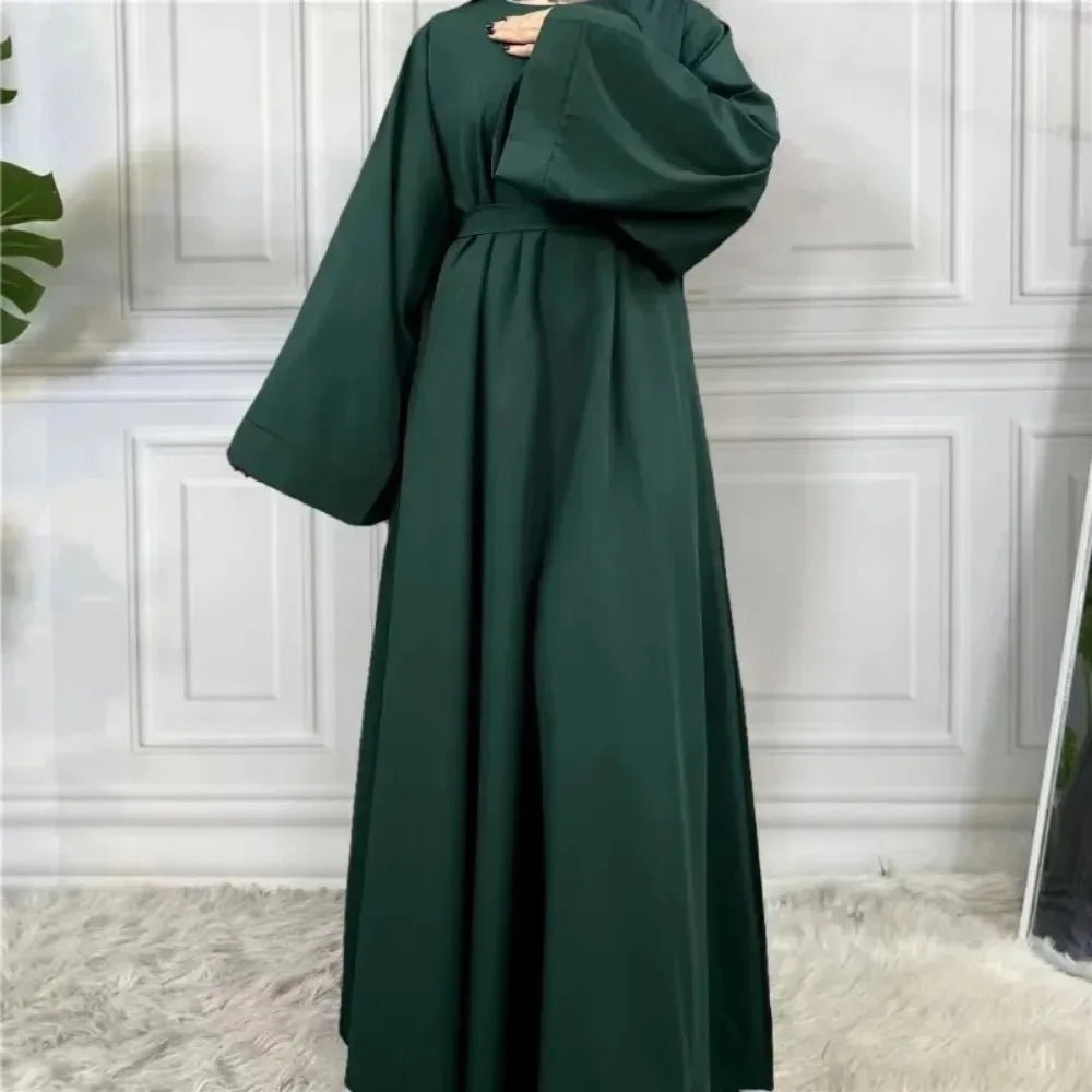 Abayas with Belt Loose Kaftans Full Sleeve