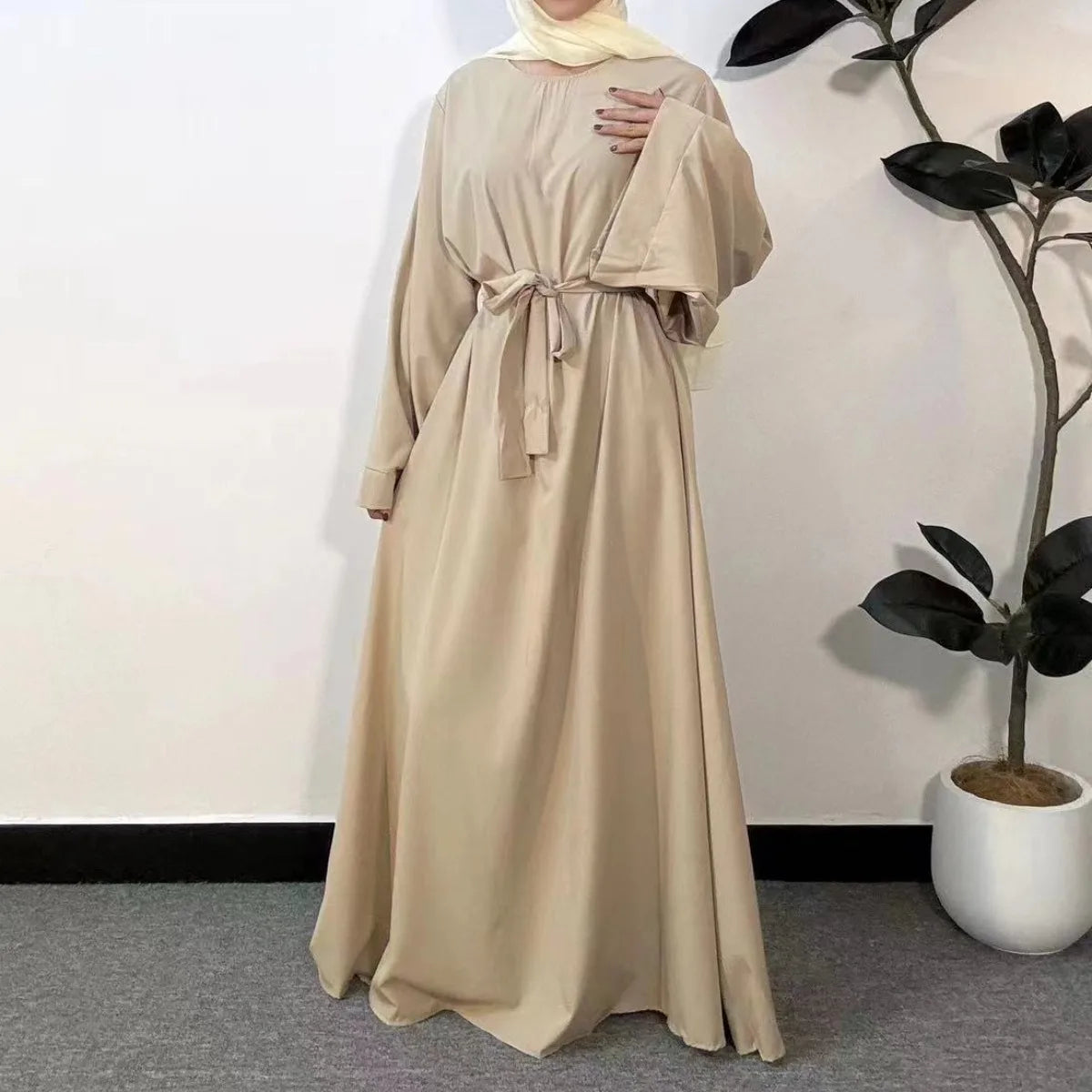 Abayas – Loose Kaftans with Belt and Full Sleeves