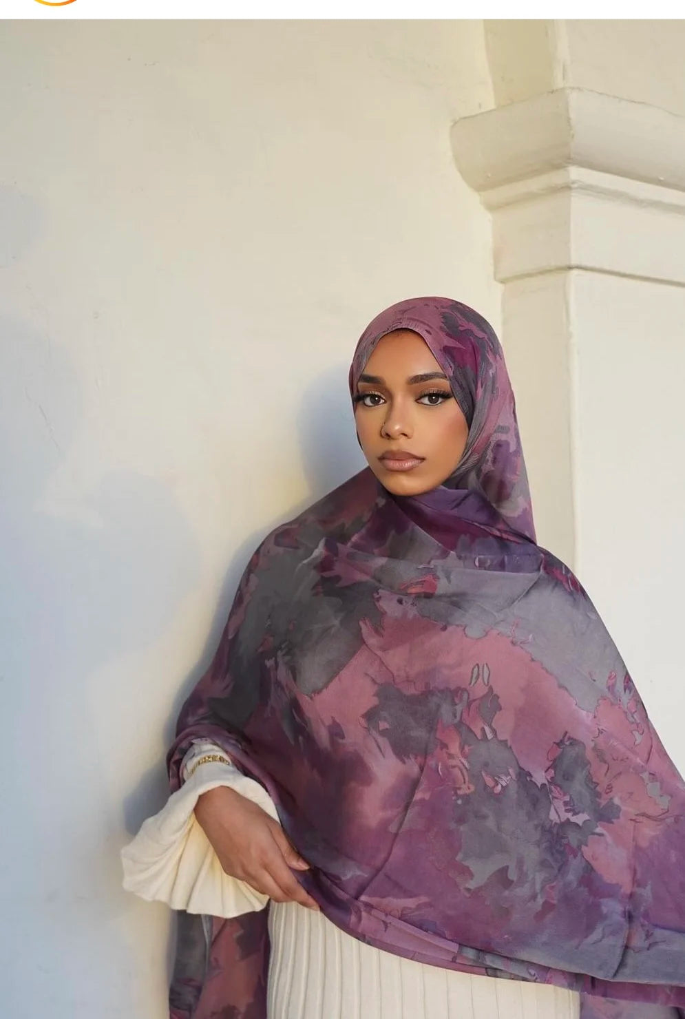 Crinkle Satin Chiffon Abaya Scarf Plain Crepe Fabric
