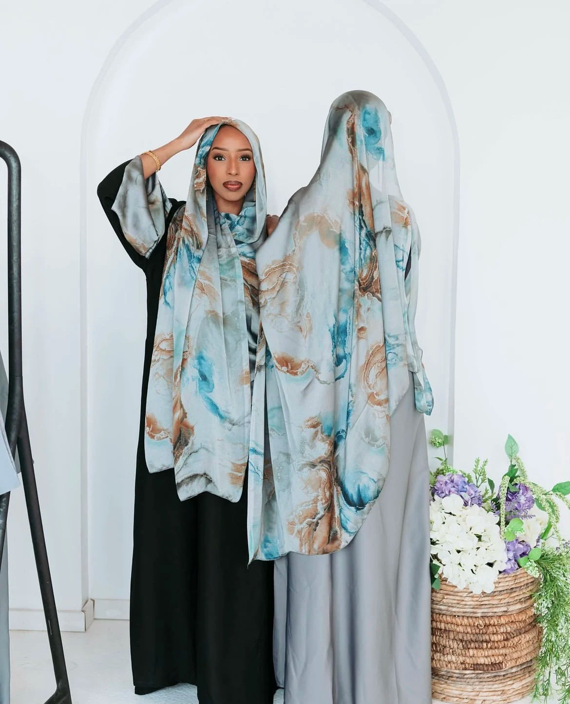 Crinkle Satin Chiffon Abaya Scarf Plain Crepe Fabric