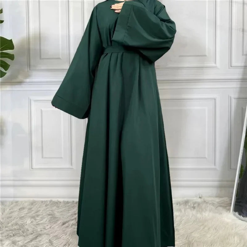 Abayas with Belt Loose Kaftans Full Sleeve