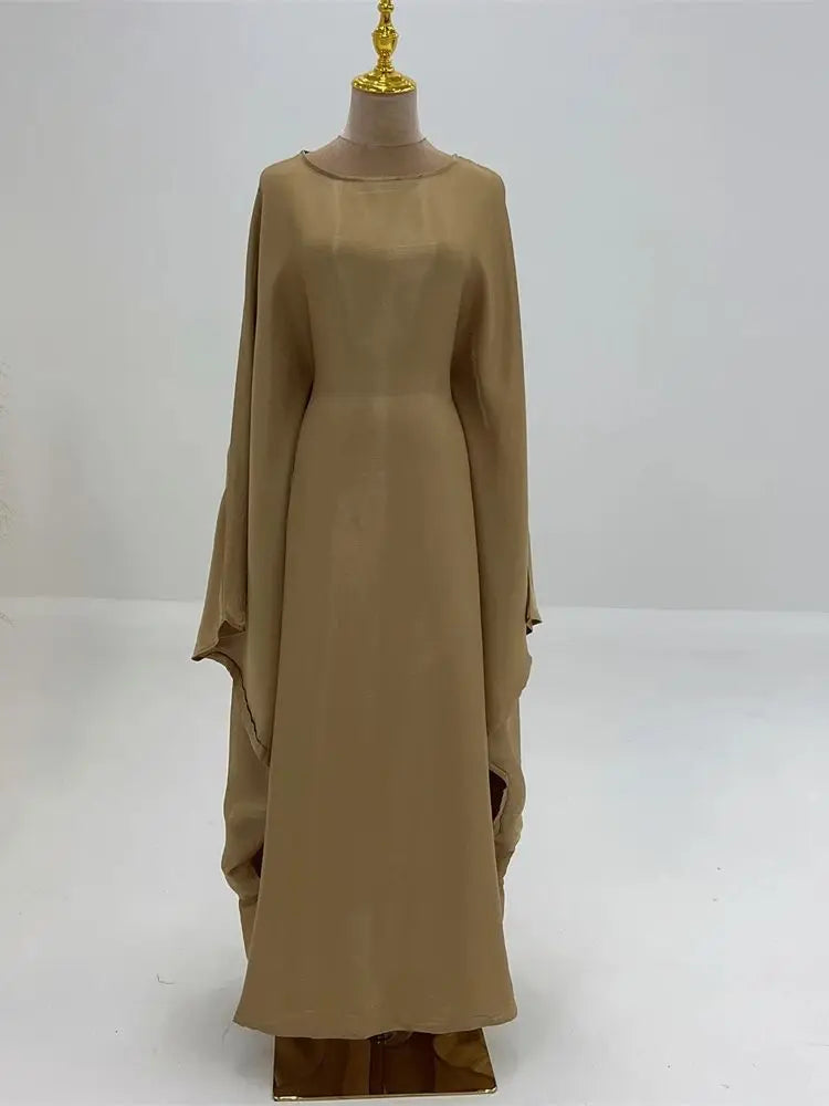 Summer Satin Batwing Abaya Maxi Kaftan Caftan ne