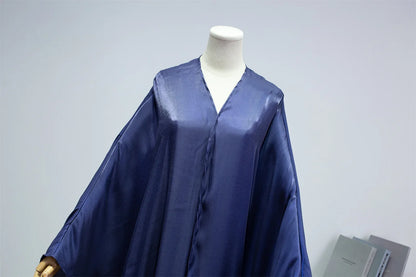 Open Front Abayas – Smocking Sleeve Kaftan Cardigan Coat Style