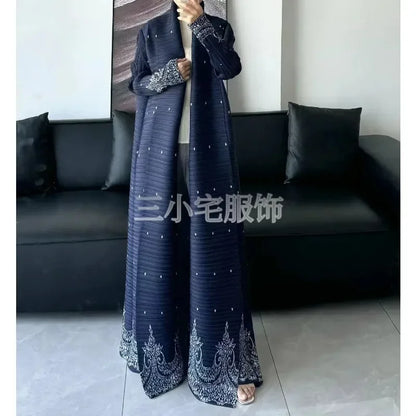 Abaya Vintage Printed Cardigan Loose Large Size Luxury Spring