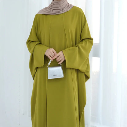 Abaya Splicing Fake Two Pieces Kaftan Abayas Caftan