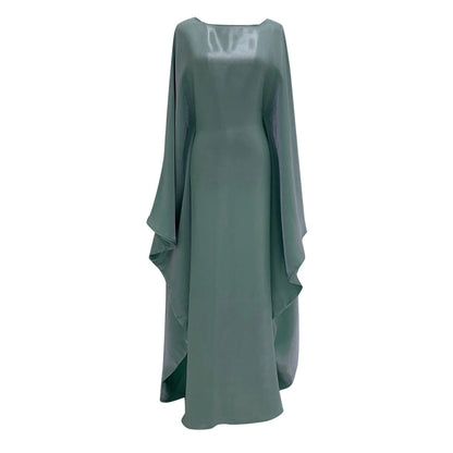 Abaya Smocking Sleeve One-Piece Black Turkish y