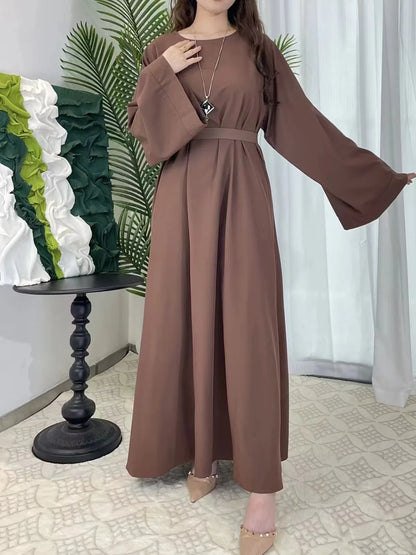 Abayas Kaftans With Belt Full Sleeve s