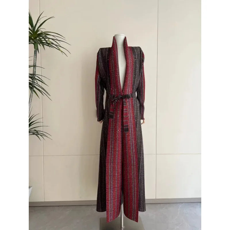 Abaya Vintage Printed Cardigan Loose Large Size Luxury Spring