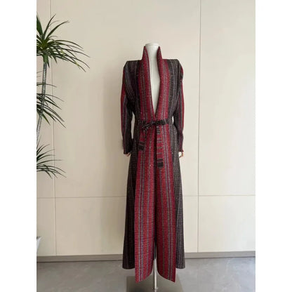 Abaya Vintage Printed Cardigan Loose Large Size Luxury Spring