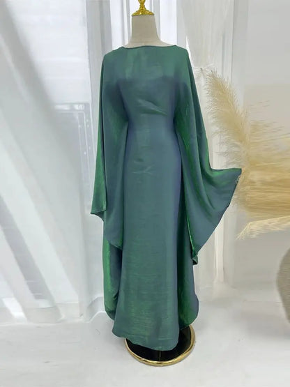 Summer Satin Batwing Abaya Maxi Kaftan Caftan ne