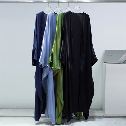 Open Front Abayas – Smocking Sleeve Kaftan Cardigan Coat Style