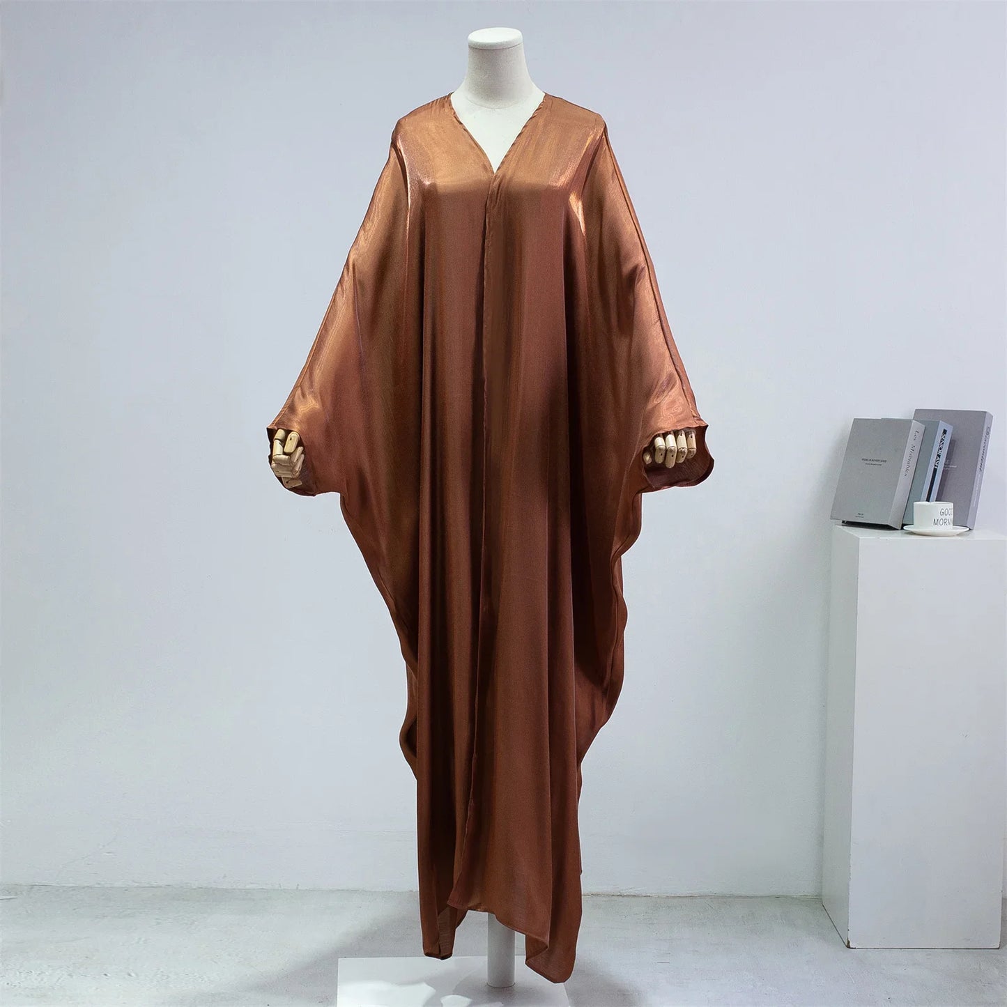 Open Front Abayas – Smocking Sleeve Kaftan Cardigan Coat Style