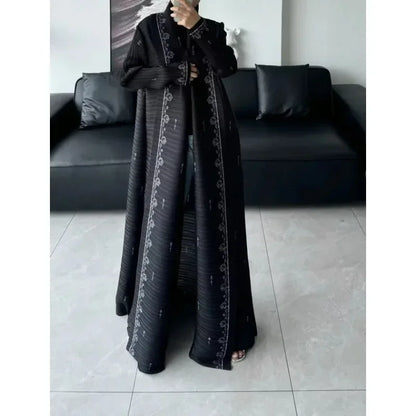 Abaya Vintage Printed Cardigan Loose Large Size Luxury Spring