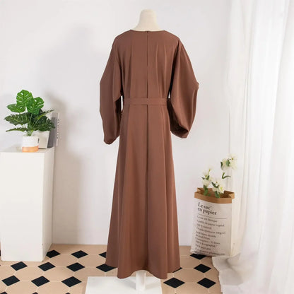 Abayas with Belt Loose Kaftans Full Sleeve