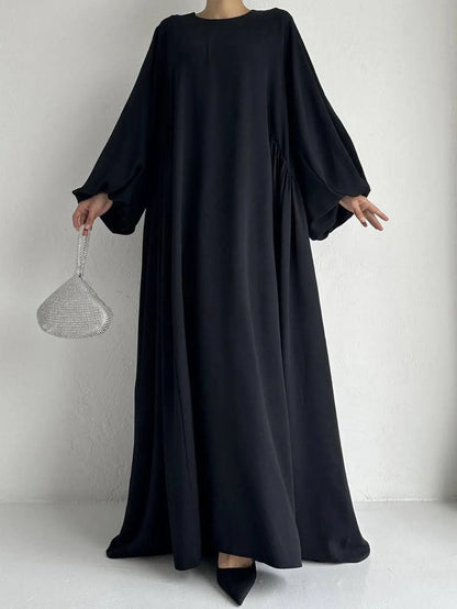 Solid s s Abayas Kaftan