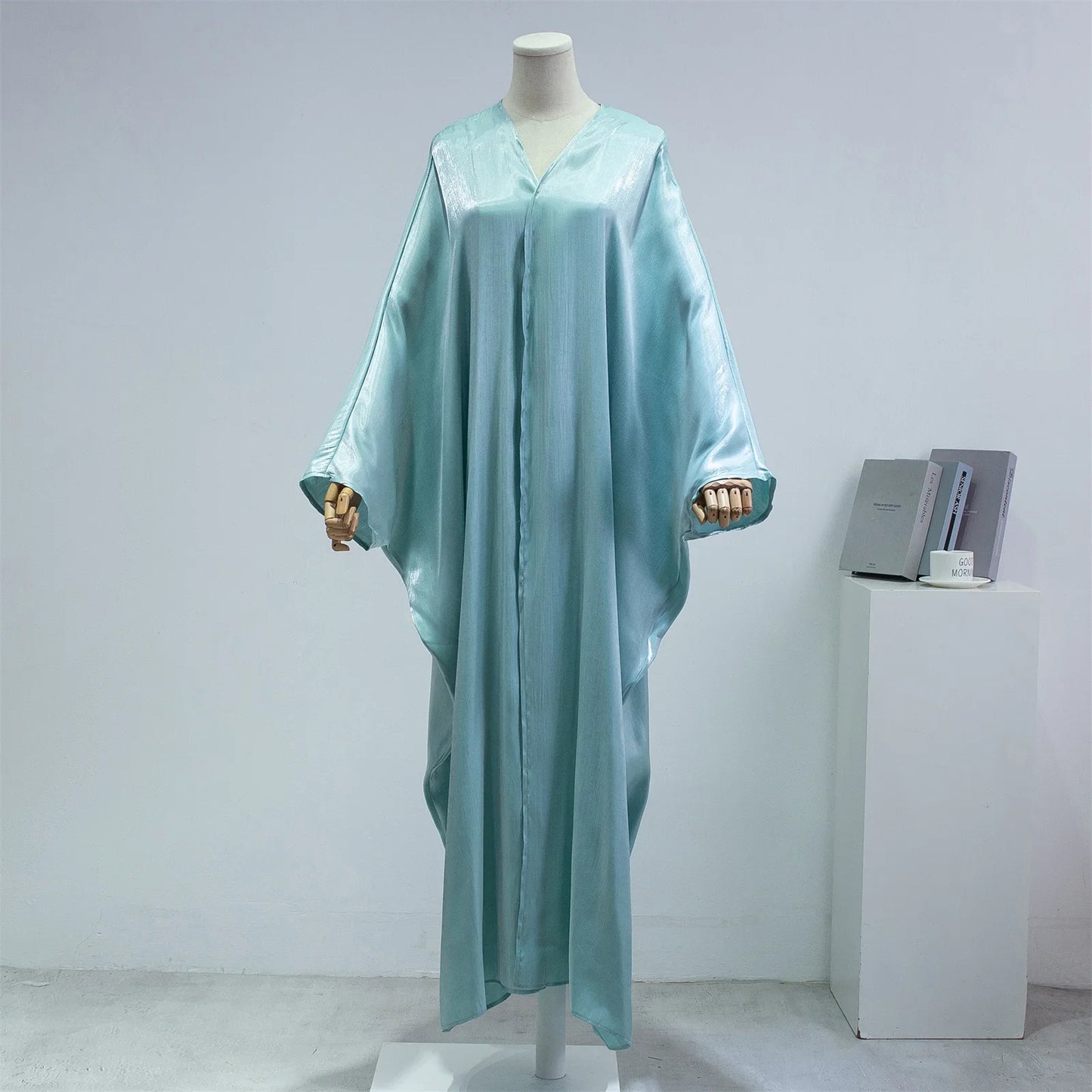 Open Front Abayas – Smocking Sleeve Kaftan Cardigan Coat Style
