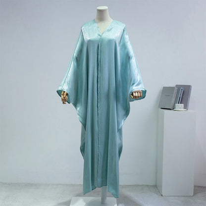 Open Front Abayas – Smocking Sleeve Kaftan Cardigan Coat Style