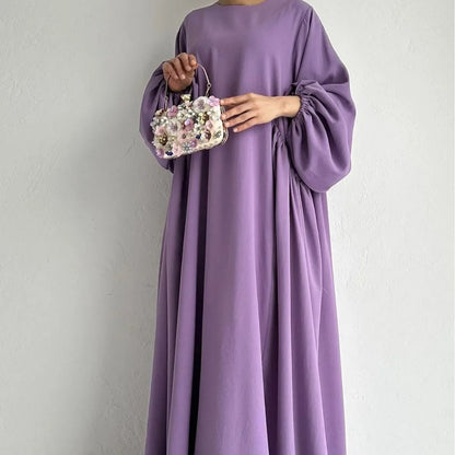 Solid s s Abayas Kaftan