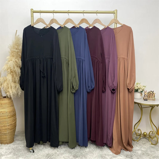 Crepe Modern Maxi High Quality EID Abaya Elastic Cuff
