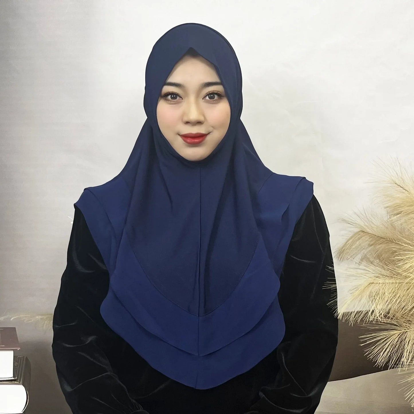 Hijab ern 's Turban Scarf Solid Color Multi-Color Crystal Linen Double Layer Chiffon Hijab Hat