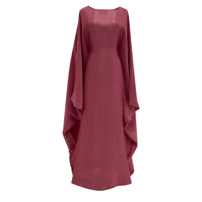 Abaya Smocking Sleeve One-Piece Black Turkish y