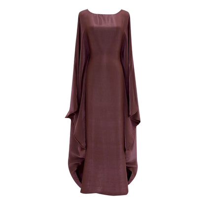 Abaya Smocking Sleeve One-Piece Black Turkish y