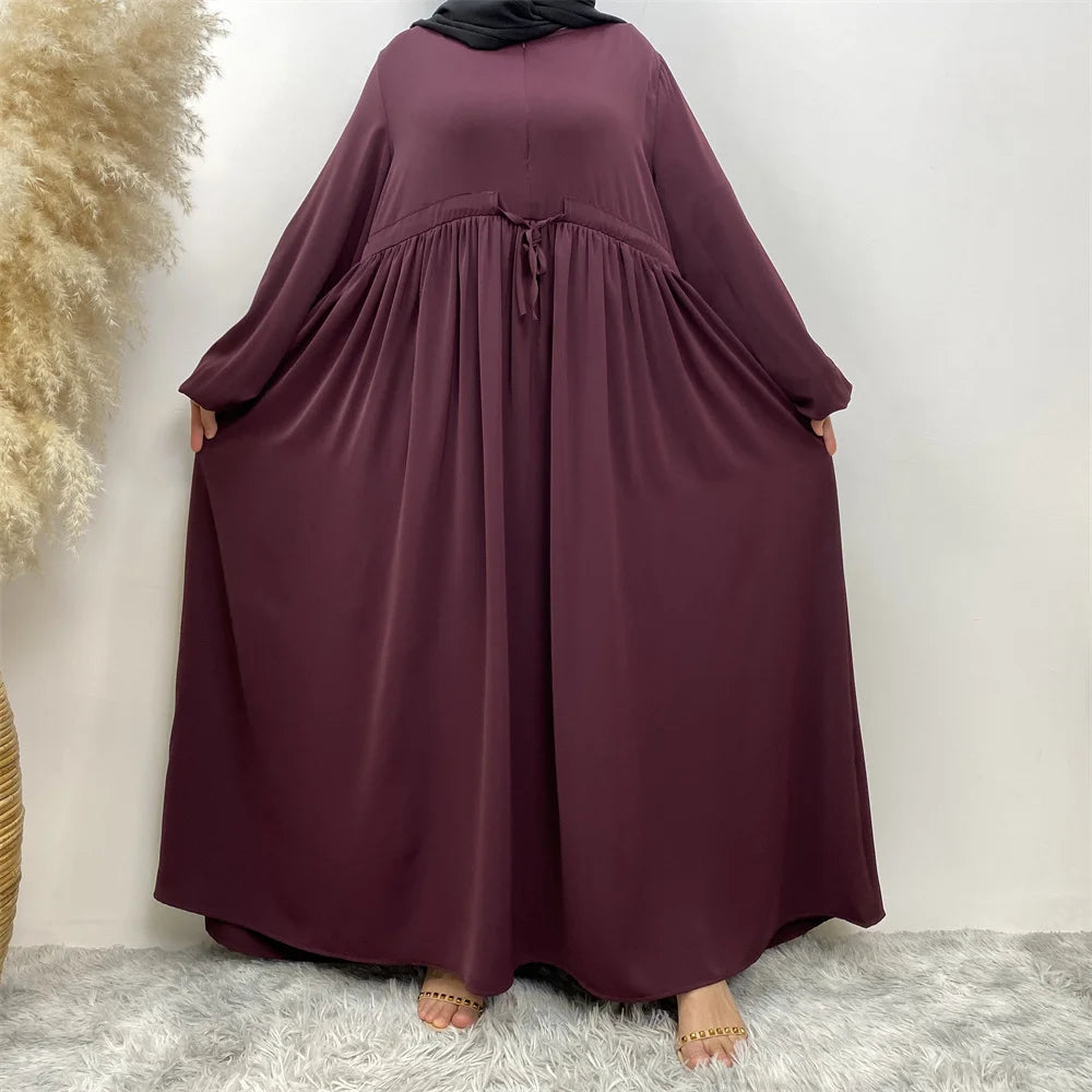 Crepe Modern Maxi High Quality EID Abaya Elastic Cuff