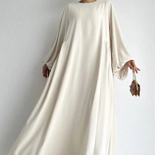 Solid s s Abayas Kaftan