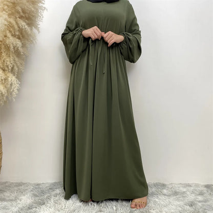 Crepe Modern Maxi High Quality EID Abaya Elastic Cuff