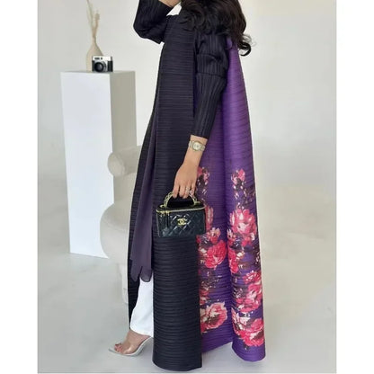 Abaya Vintage Printed Cardigan Loose Large Size Luxury Spring