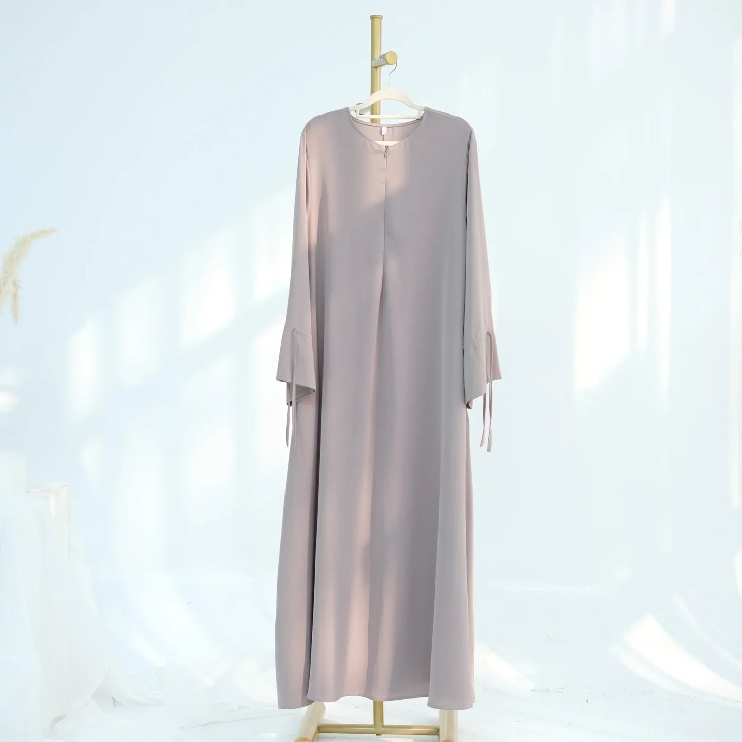 Plain Black Abaya drawstring Maxi Kaftan Kebaya Caftan