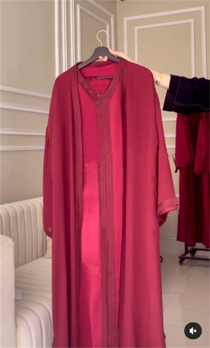 Classic Open Abaya – Flowy and Versatile Design