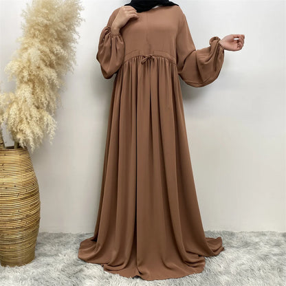 Crepe Modern Maxi High Quality EID Abaya Elastic Cuff