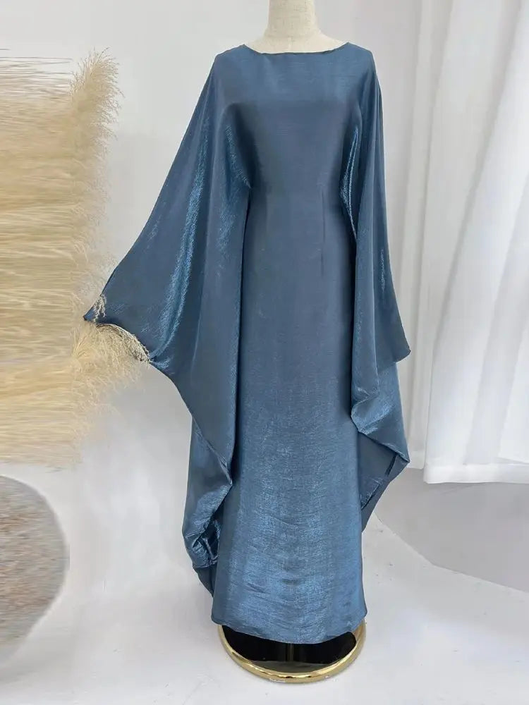 Summer Satin Batwing Abaya Maxi Kaftan Caftan ne