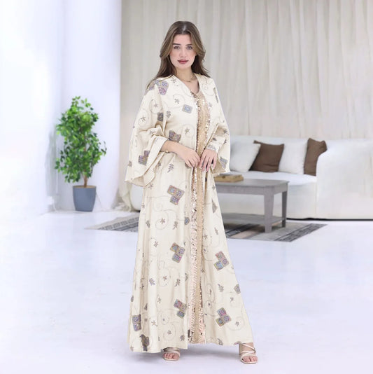 Embroidery Sequins Abaya Maxi Kaftan Party Caftan Party es