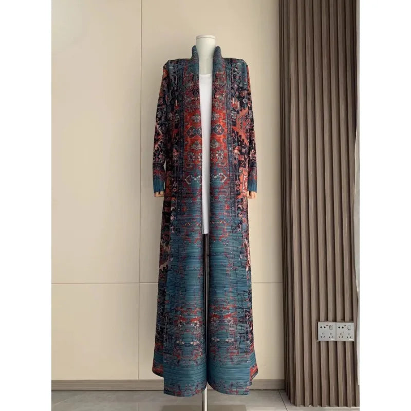 Abaya Vintage Printed Cardigan Loose Large Size Luxury Spring