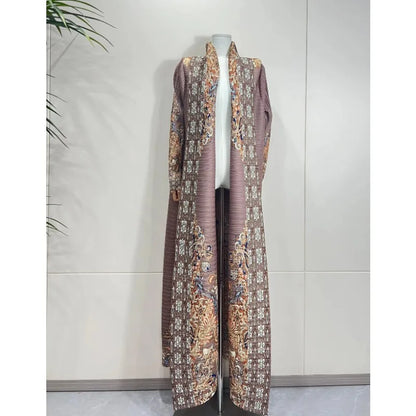 Abaya Vintage Printed Cardigan Loose Large Size Luxury Spring
