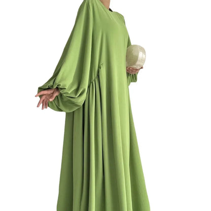 Solid s s Abayas Kaftan