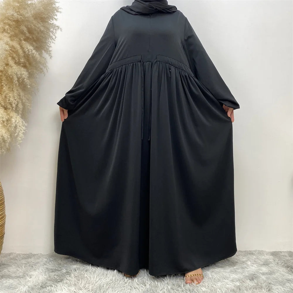 Crepe Modern Maxi High Quality EID Abaya Elastic Cuff
