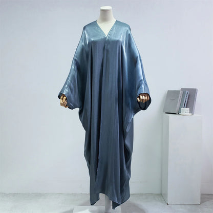 Open Front Abayas – Smocking Sleeve Kaftan Cardigan Coat Style