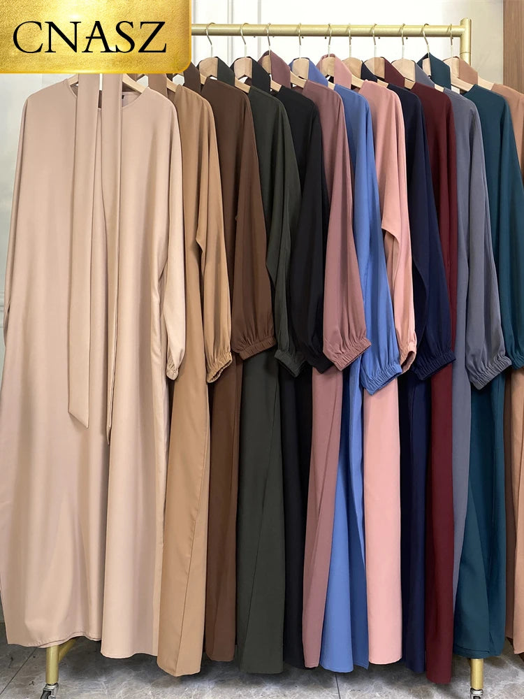 Moroccan Kaftan Solid Color Gulf Abayas Long