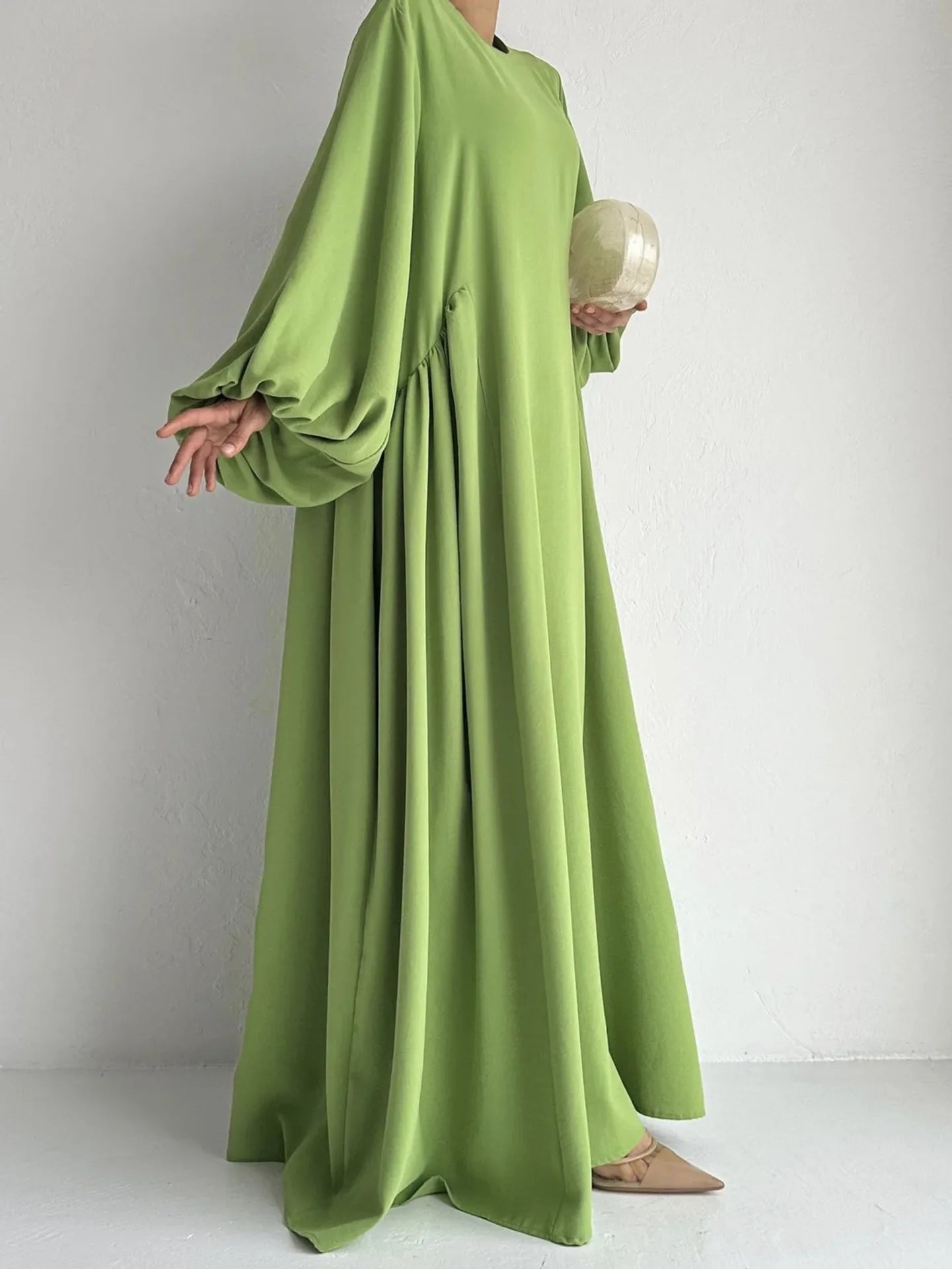 Solid s s Abayas Kaftan