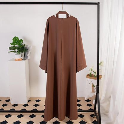 Long Maxi Abaya – Full Sleeve Kaftan with Belt Design