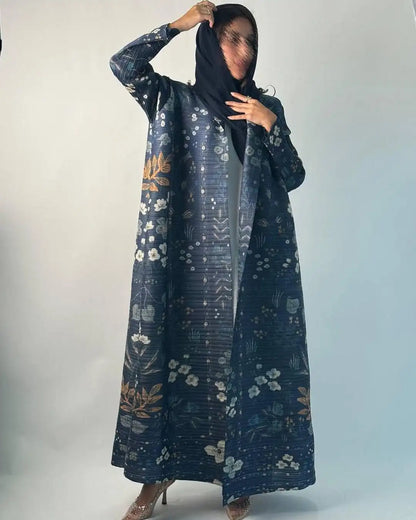 Abaya Vintage Printed Cardigan Loose Large Size Luxury Spring