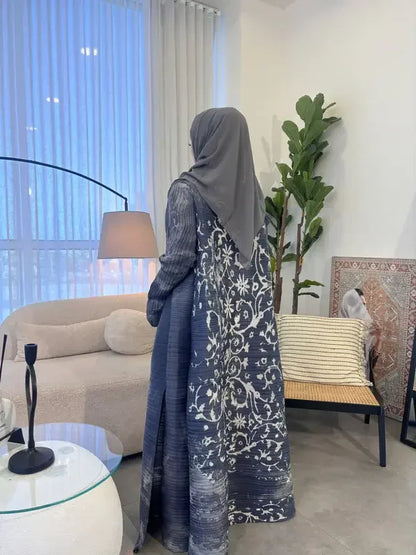 Abaya Vintage Printed Cardigan Loose Large Size Luxury Spring